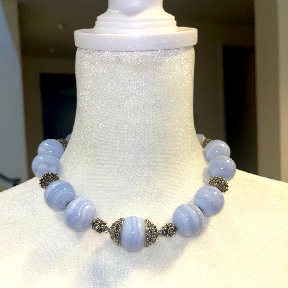 Quartz & Agate 16” necklacee